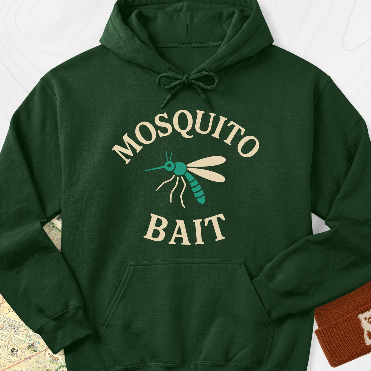 Classic Mosquito Bait Hoodie - Forest Green