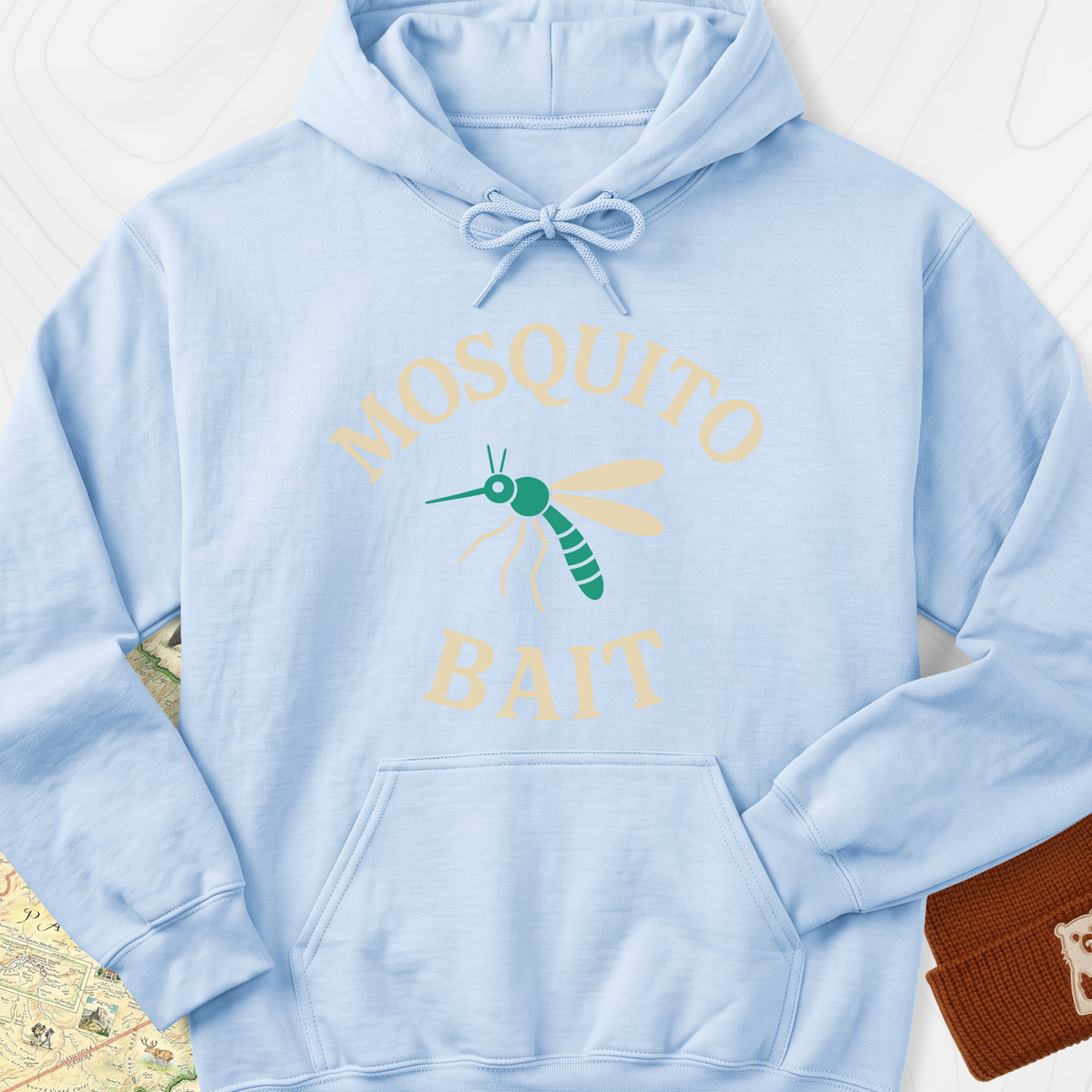 Classic Mosquito Bait Hoodie - Light Blue