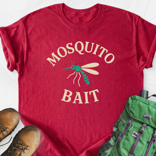 Classic Mosquito Bait Heather Red front print lightweight T-shirt
