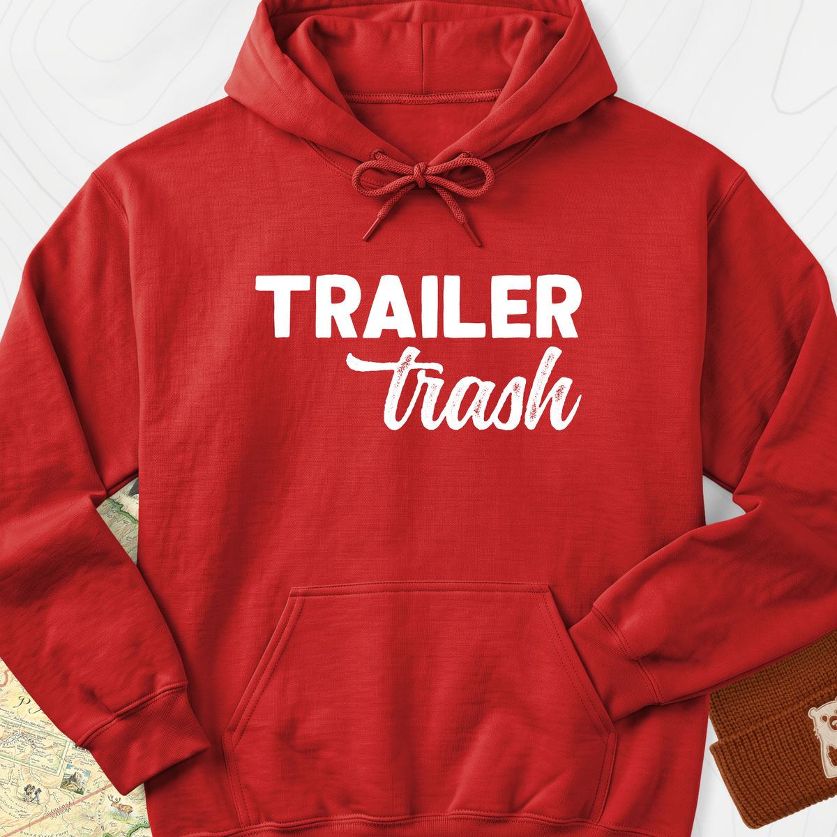 Trailer Trash Hoodie - Red