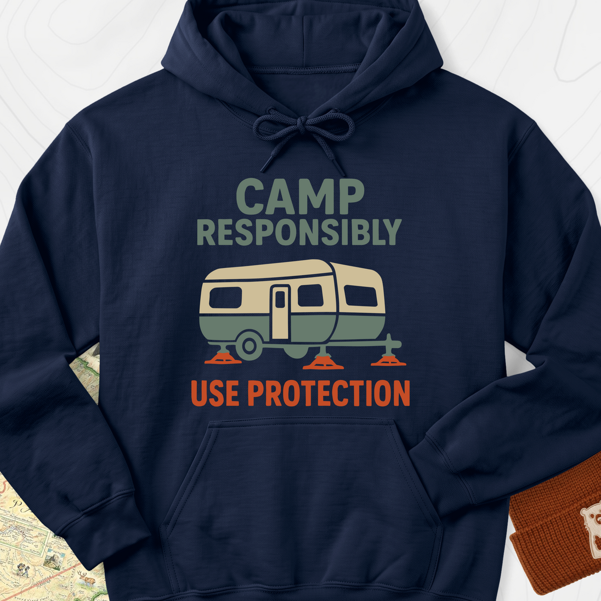 Camp Responsibly Hoodie - Navy