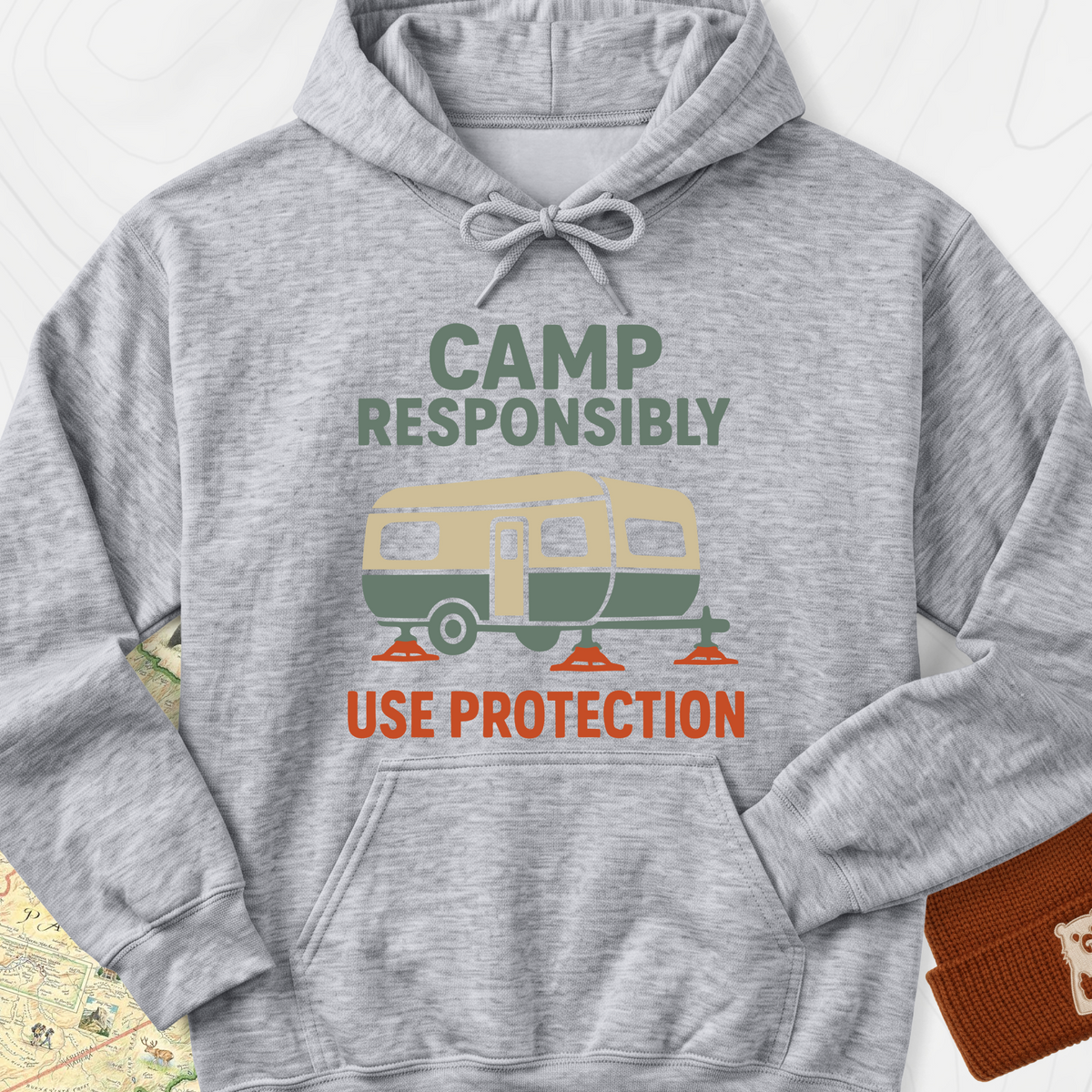 Camp Responsibly Hoodie - Sport Grey
