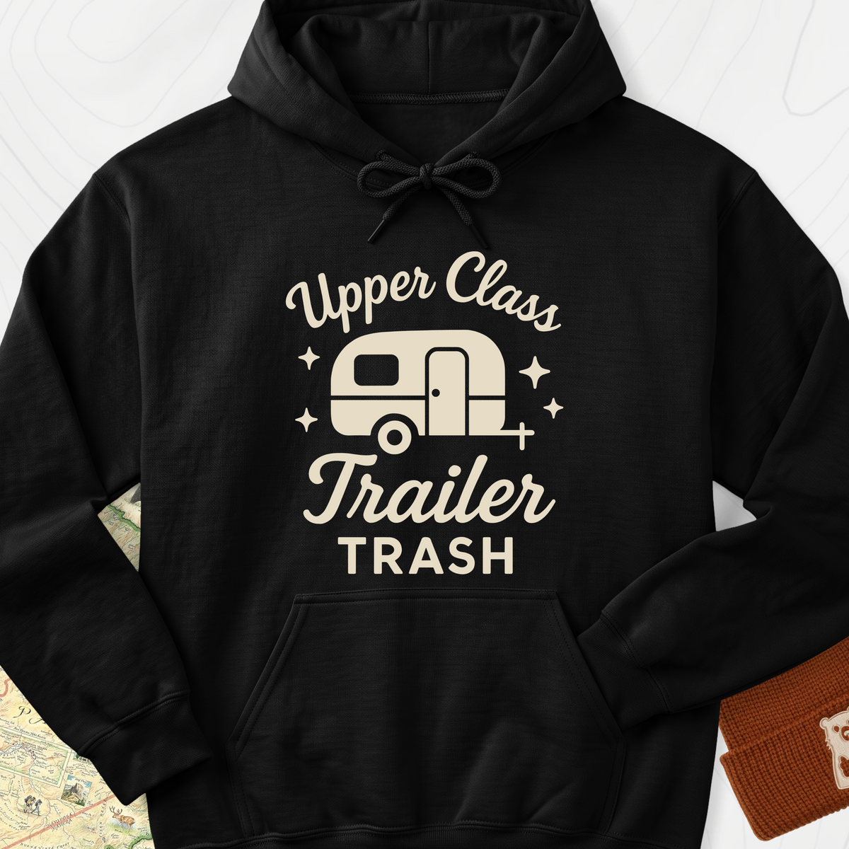 Upper Class Trailer Trash Hoodie - Black