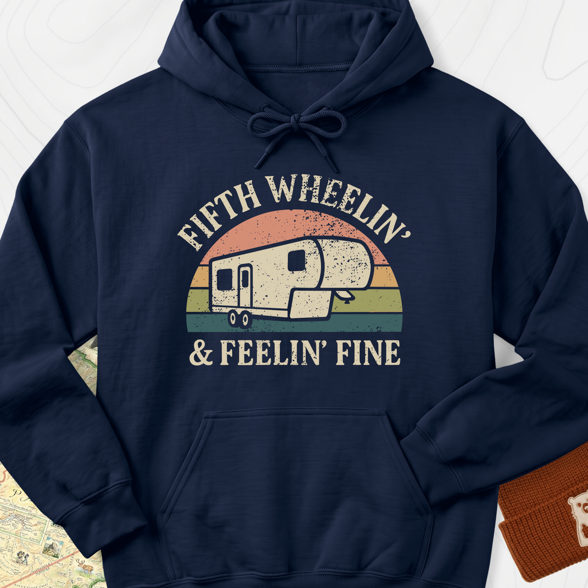 Fifth Wheelin' Hoodie - Navy