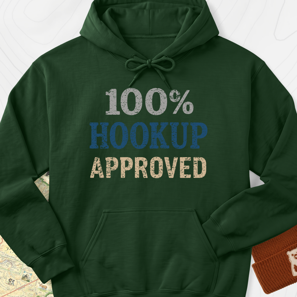 Hookup Approved Hoodie - Forest Green