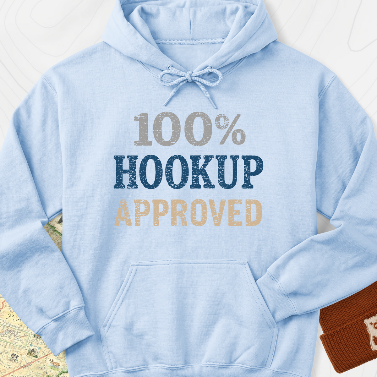 Hookup Approved Hoodie - Light Blue