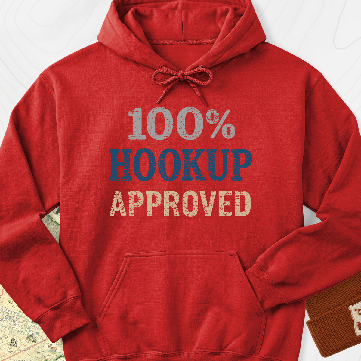 Hookup Approved Hoodie - Red