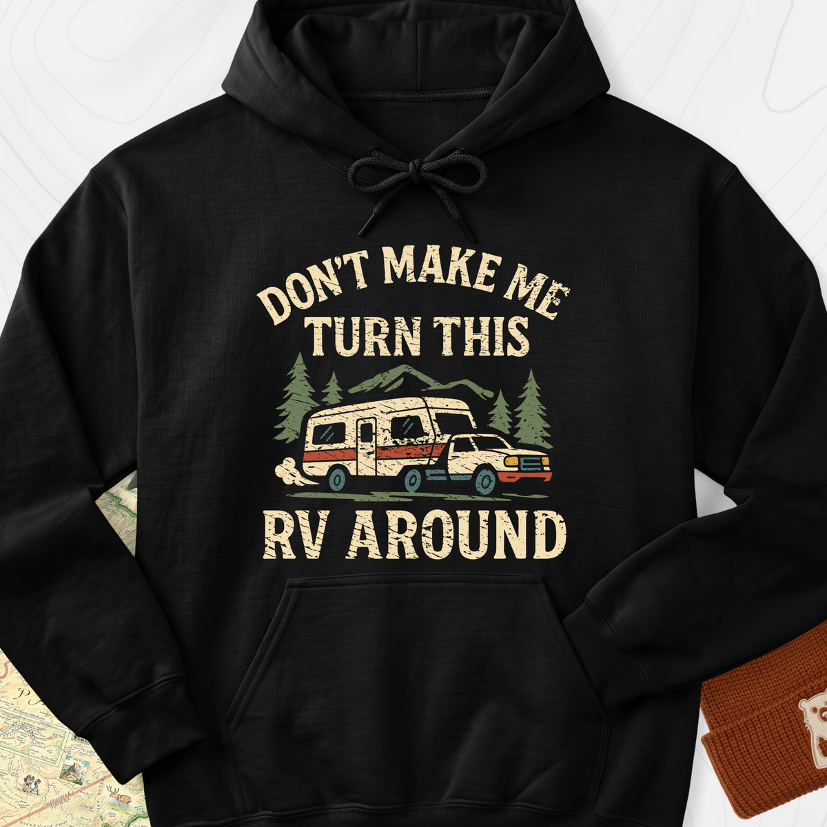 Turn This RV Around Hoodie - Black