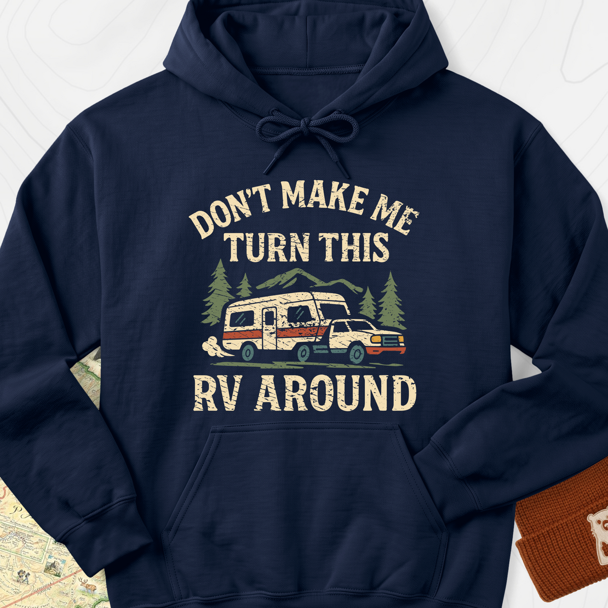 Turn This RV Around Hoodie - Navy