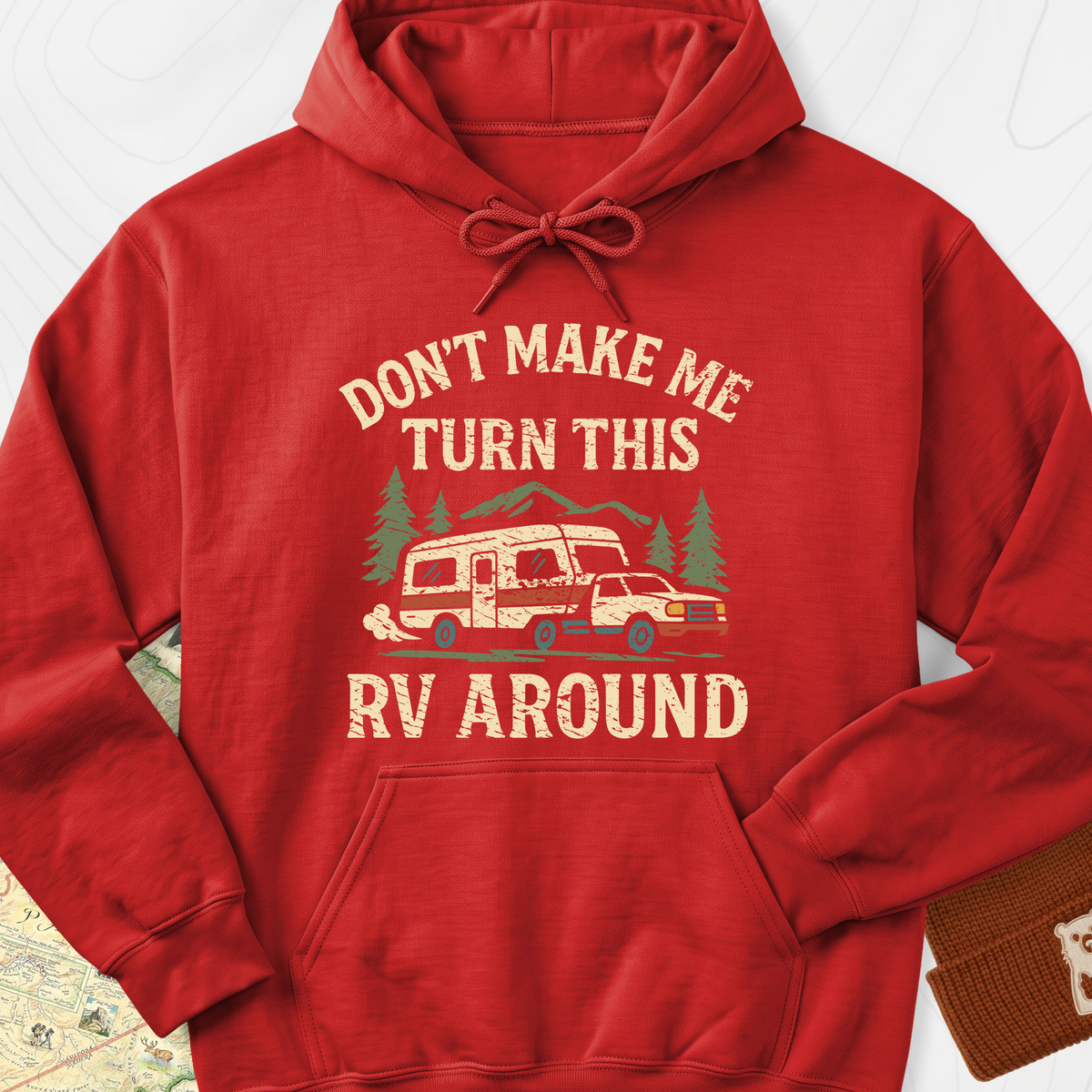 Turn This RV Around Hoodie - Red