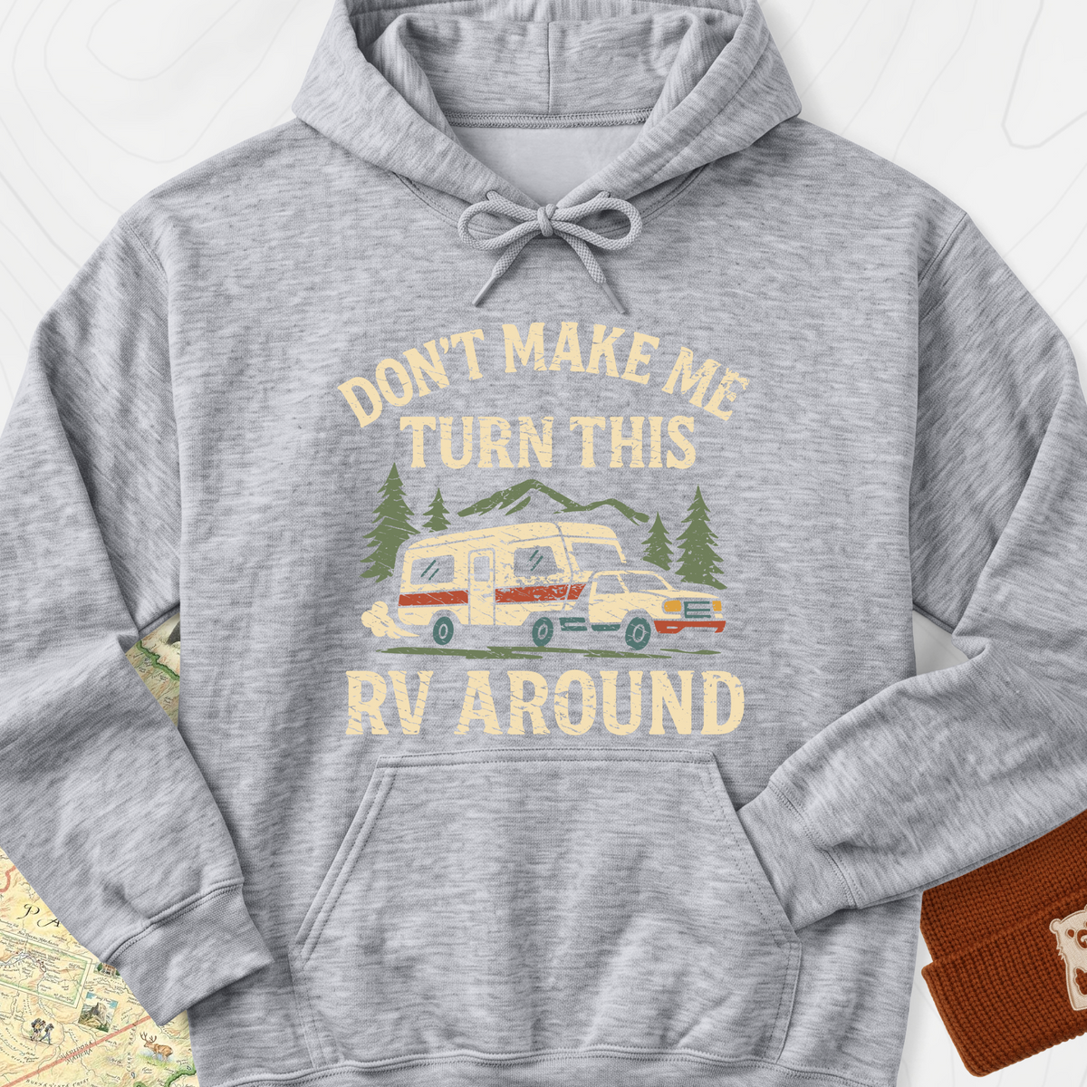 Turn This RV Around Hoodie - Sport Grey