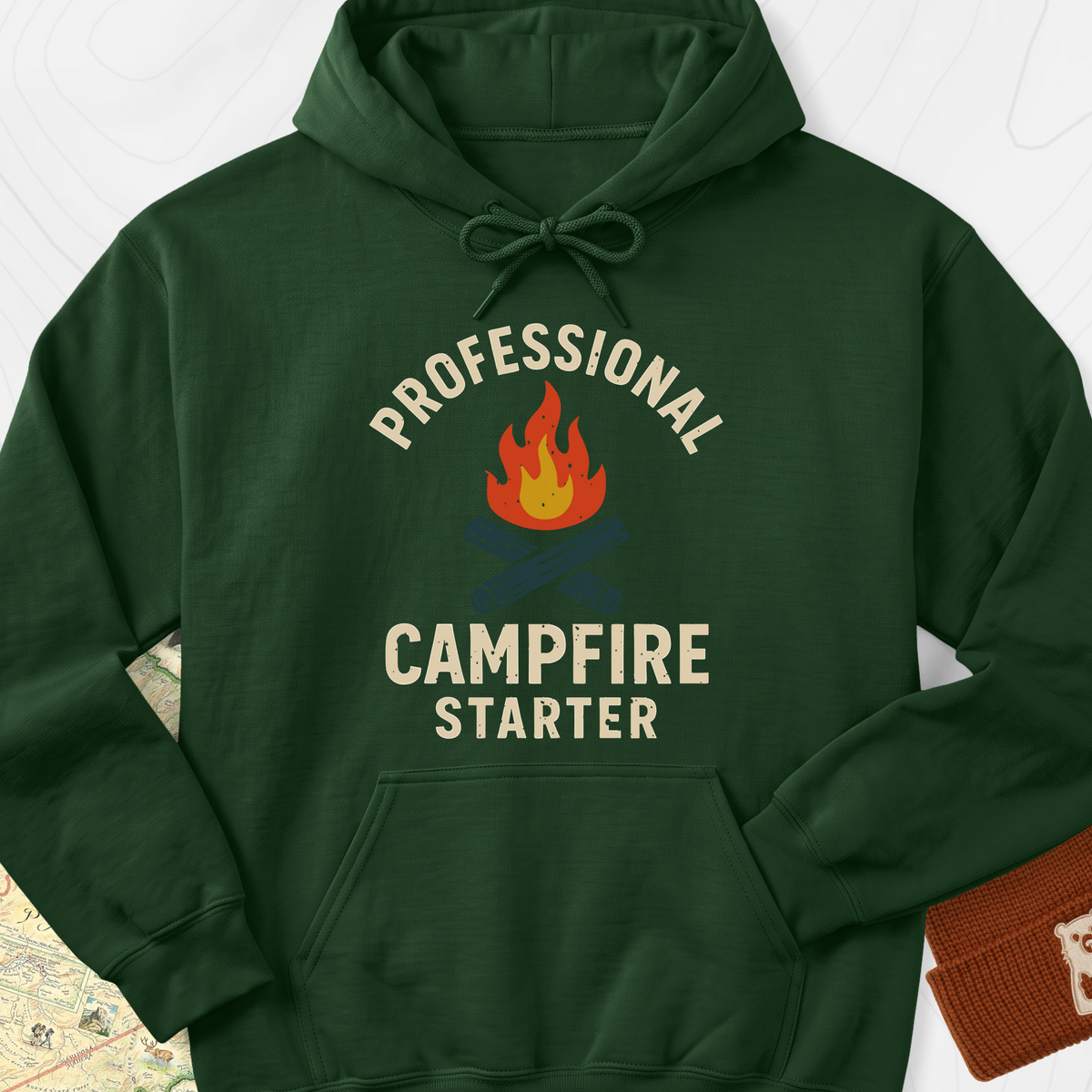 Campfire Pro Hoodie - Forest Green