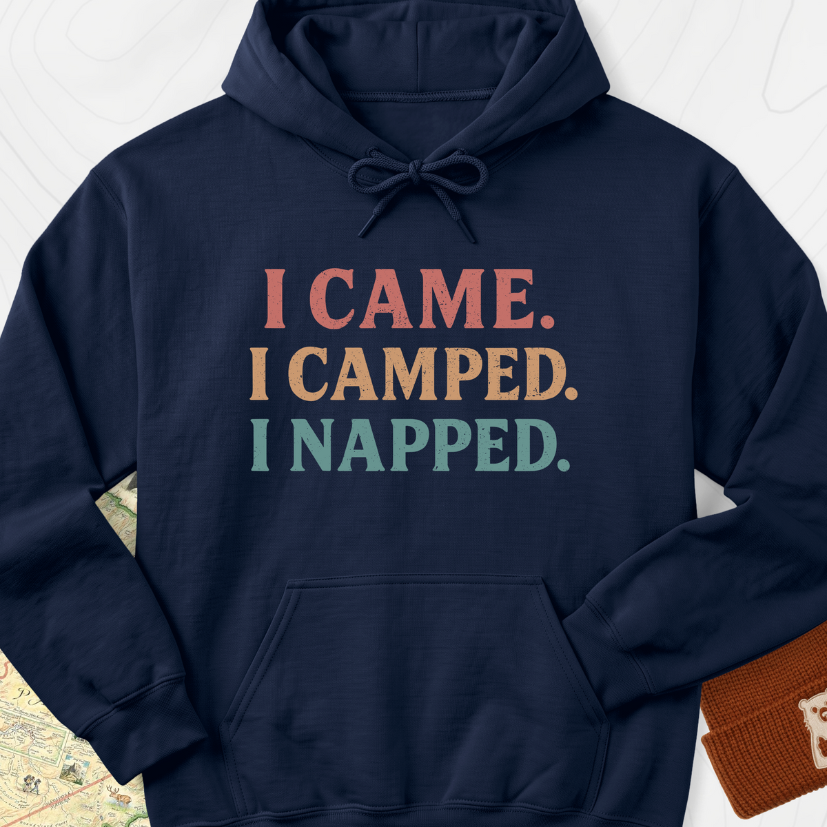 I Came, I Camped, I Napped Hoodie - Navy