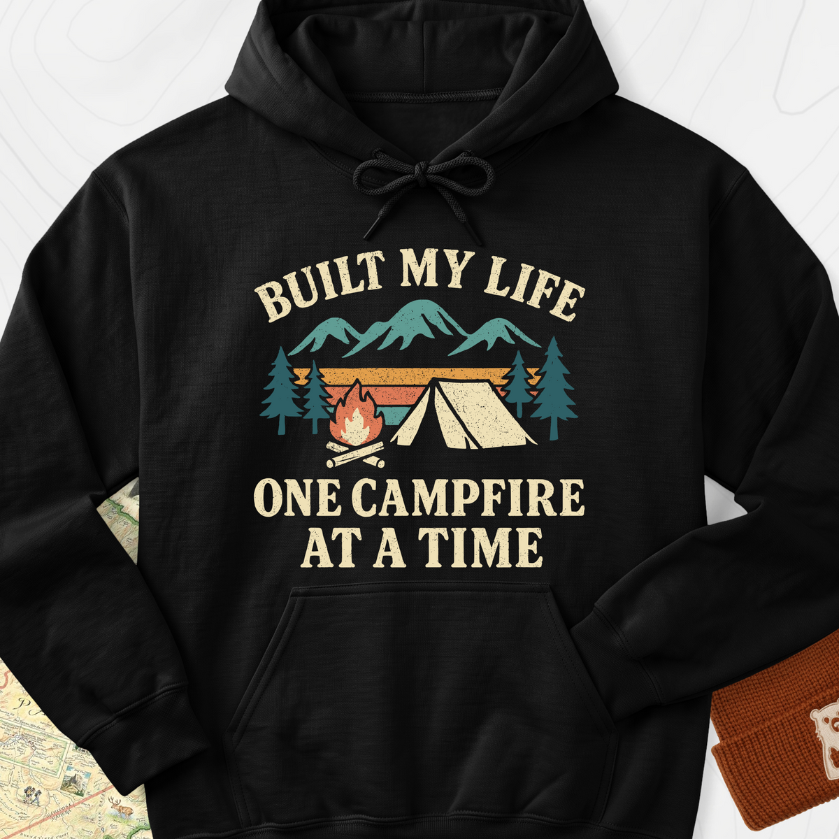 One Campfire at a Time Hoodie - Black