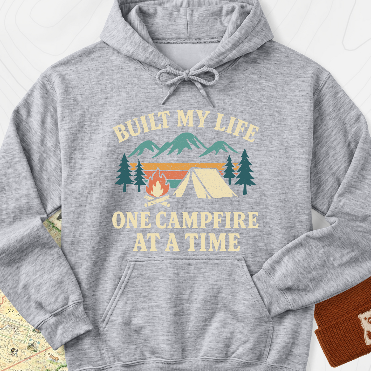 One Campfire at a Time Hoodie - Sport Grey