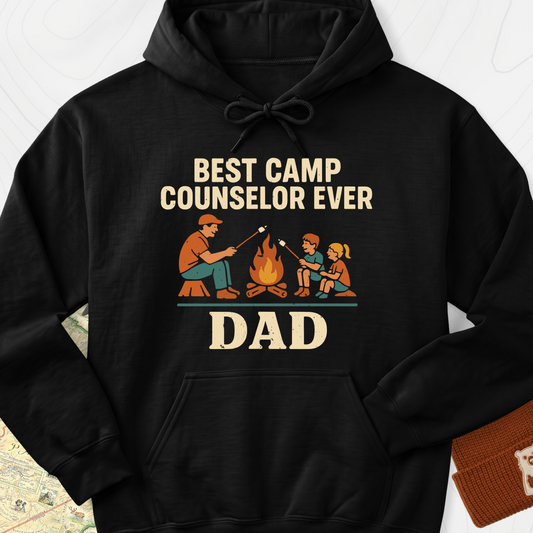 Camp Counselor Dad Hoodie - Black