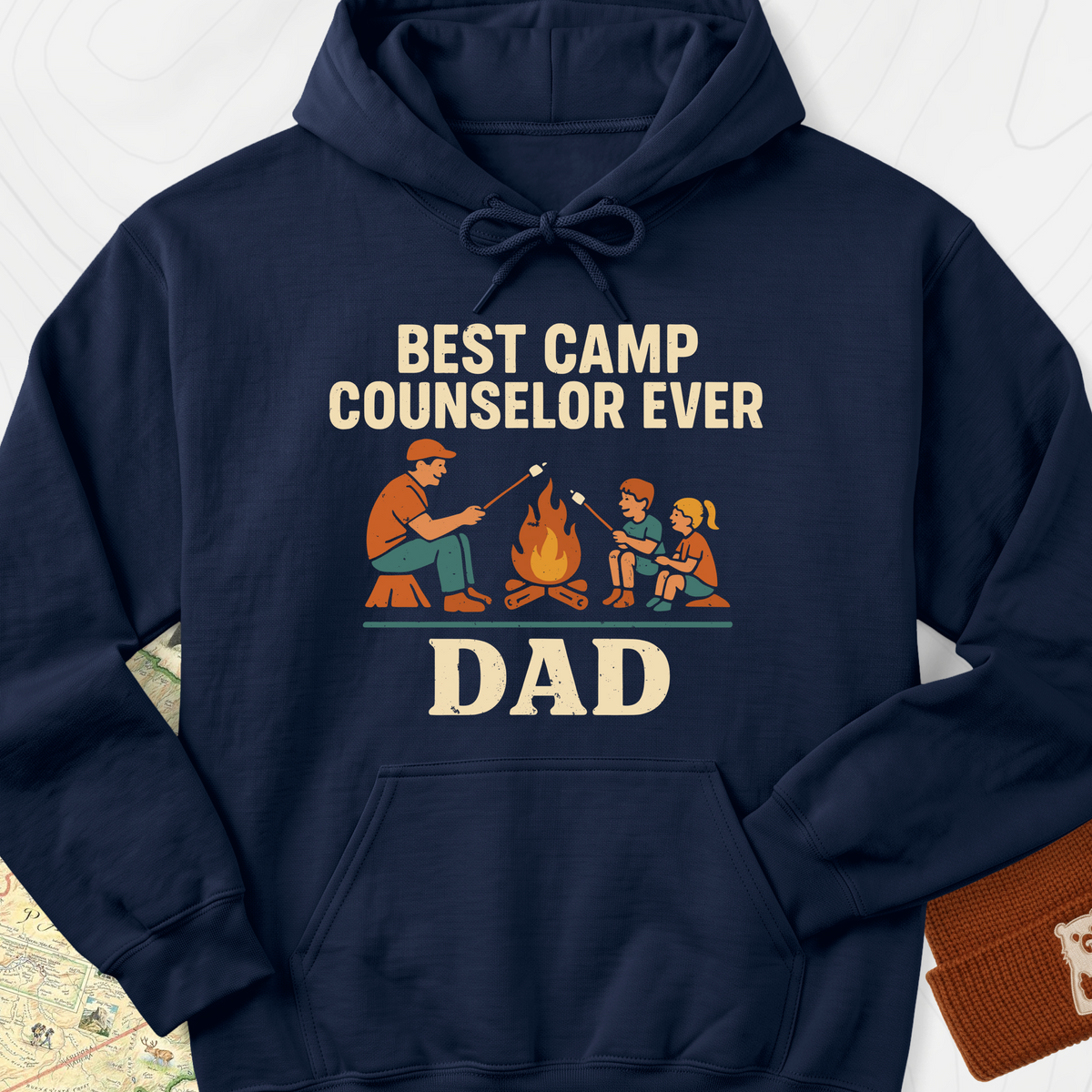 Camp Counselor Dad Hoodie - Navy