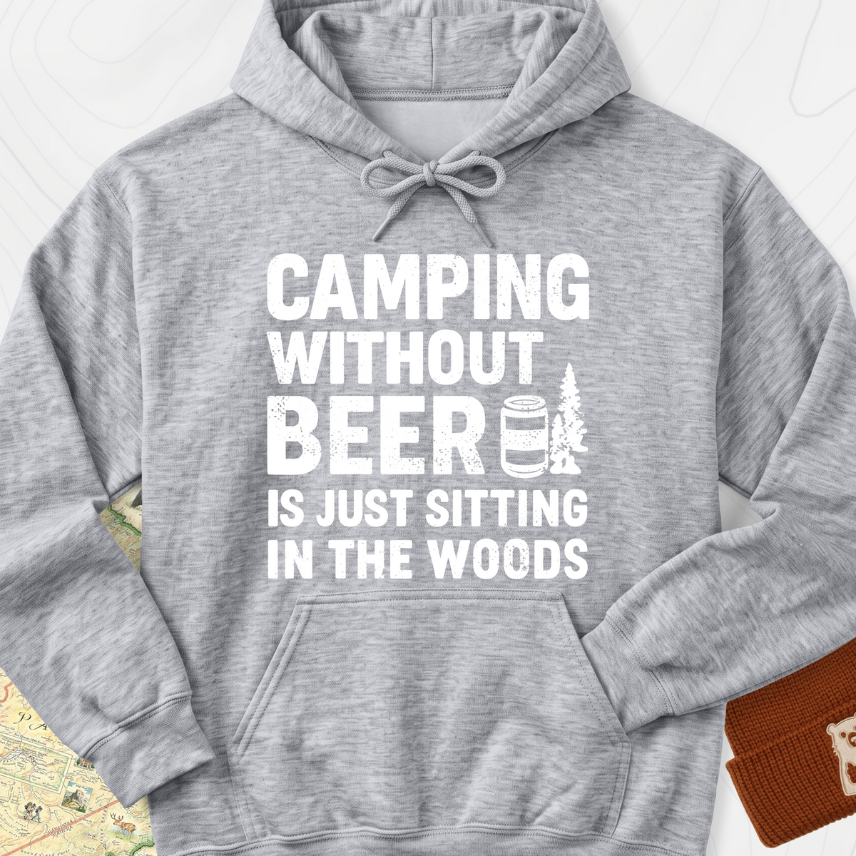 Camping Without Beer Hoodie - Sport Grey