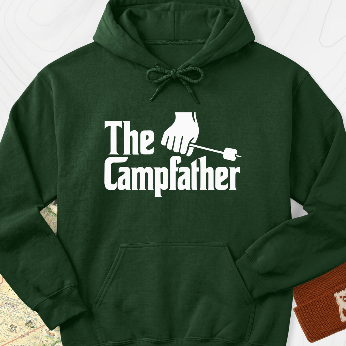 The Campfather Hoodie - Forest Green