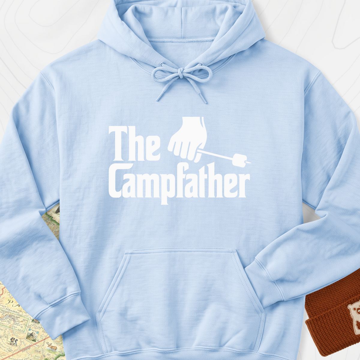 The Campfather Hoodie - Light Blue