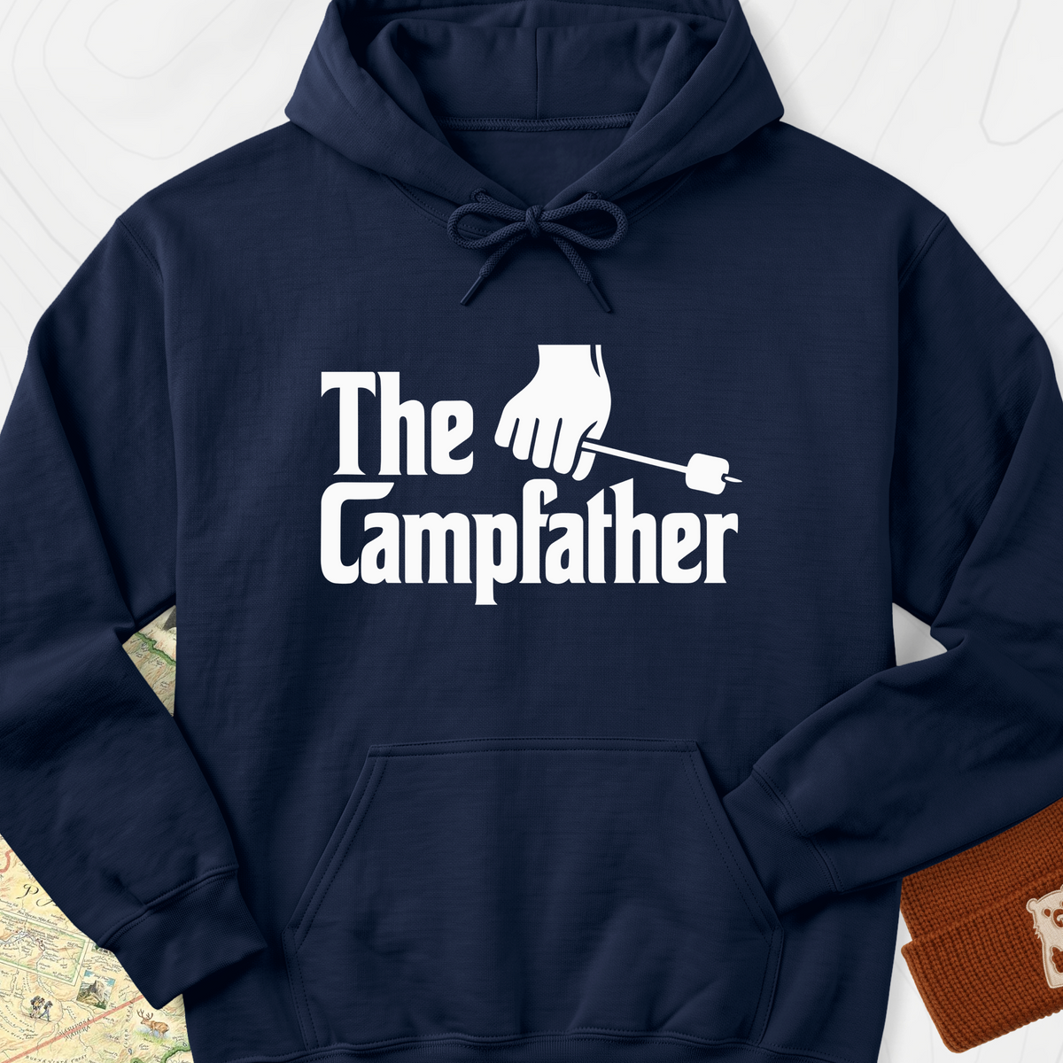 The Campfather Hoodie - Navy
