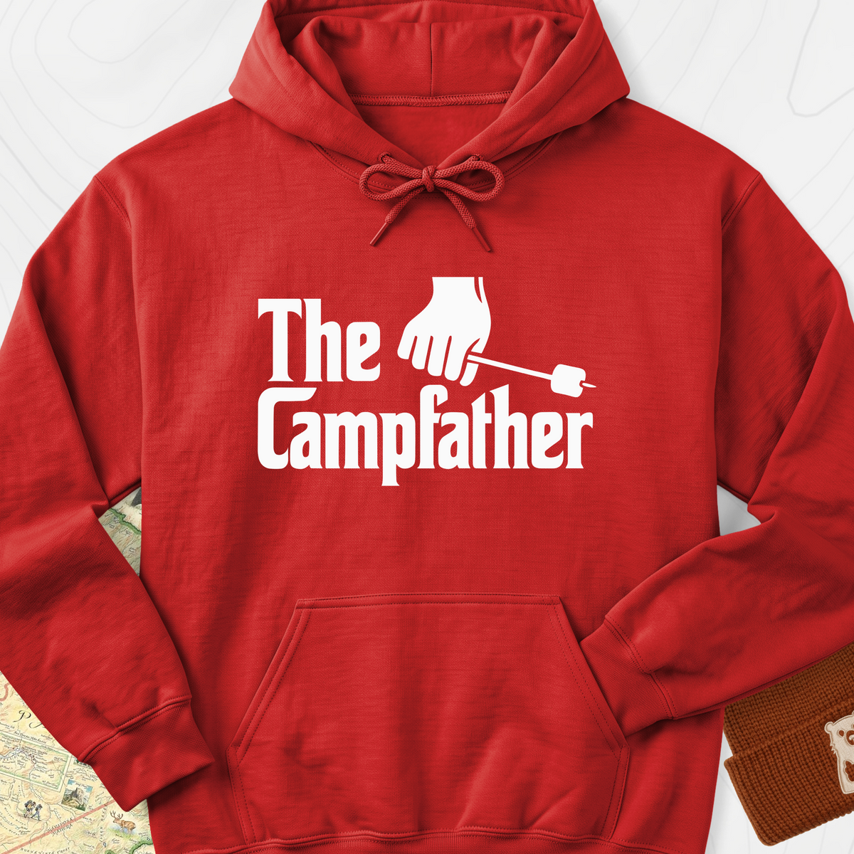 The Campfather Hoodie - Red