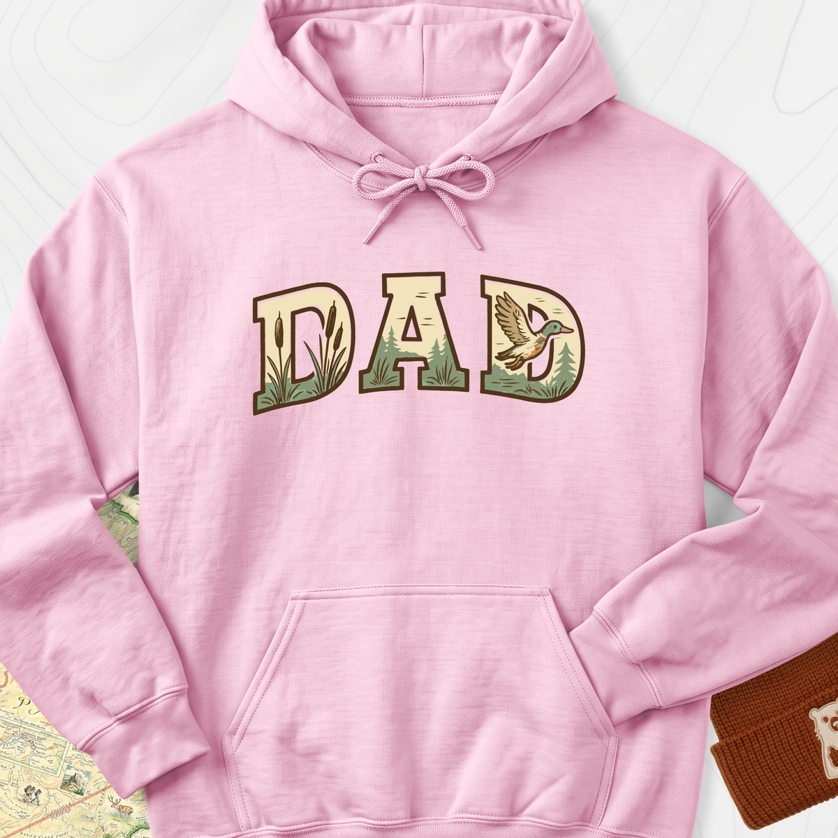Wilderness Dad Hoodie - Light Pink