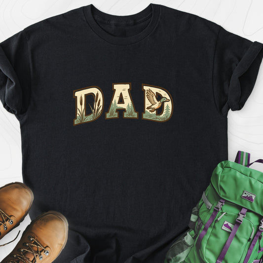 Wilderness Dad Black front print lightweight T-shirt