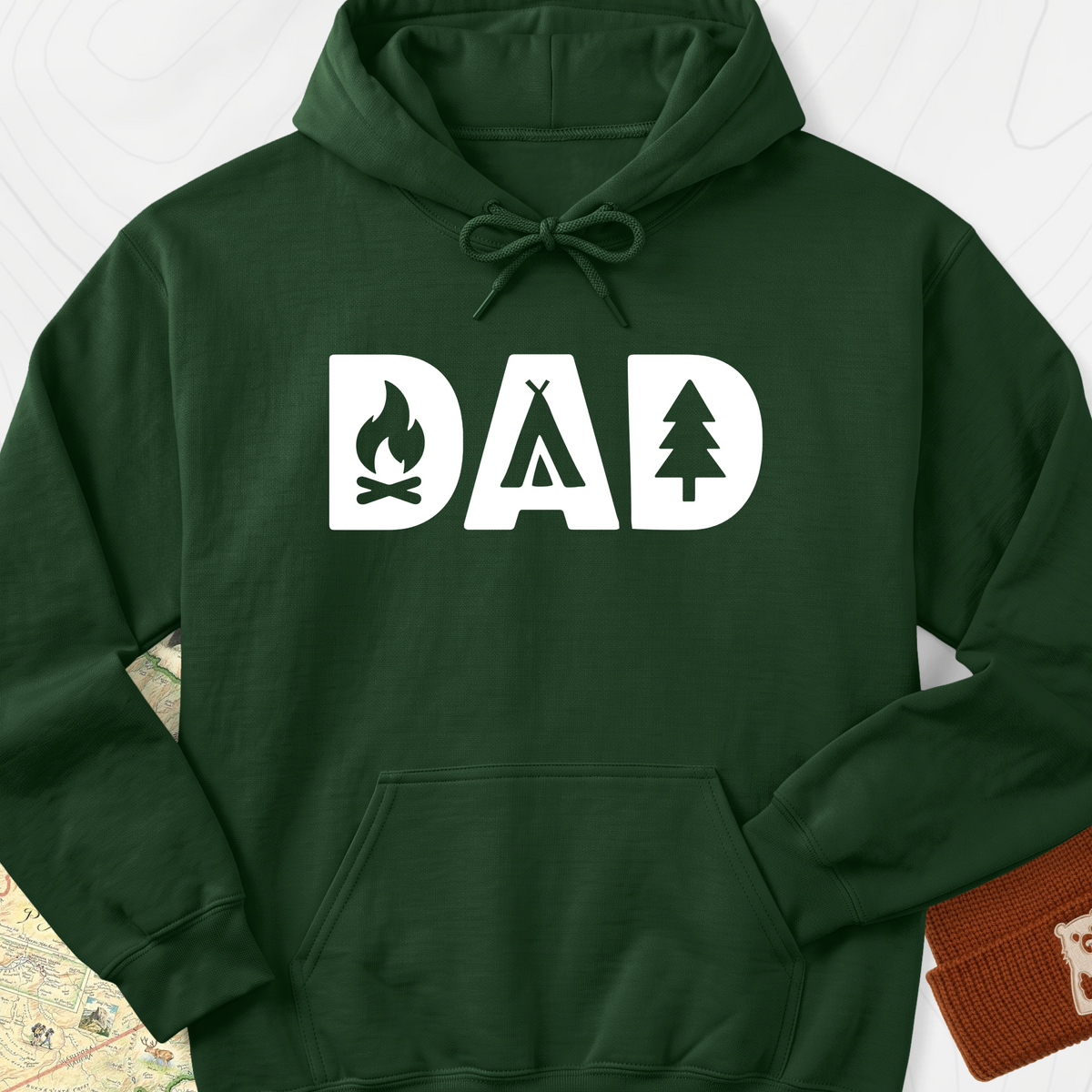 Symbols of Dad Hoodie - Forest Green