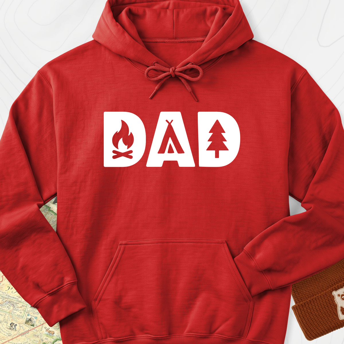 Symbols of Dad Hoodie - Red