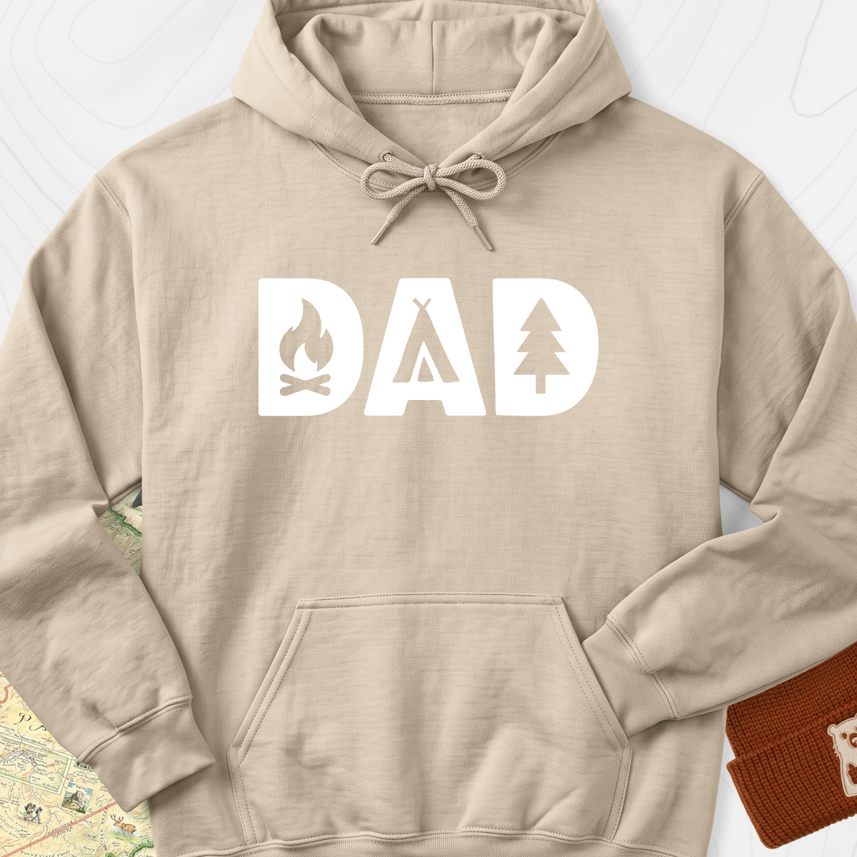 Symbols of Dad Hoodie - Sand