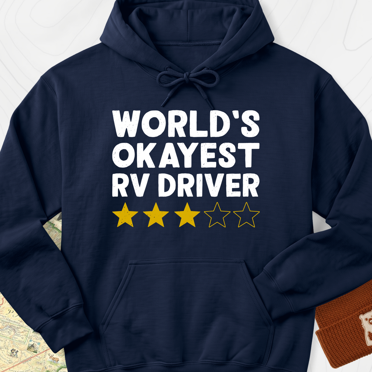 World’s Okayest RV Driver Hoodie - Navy