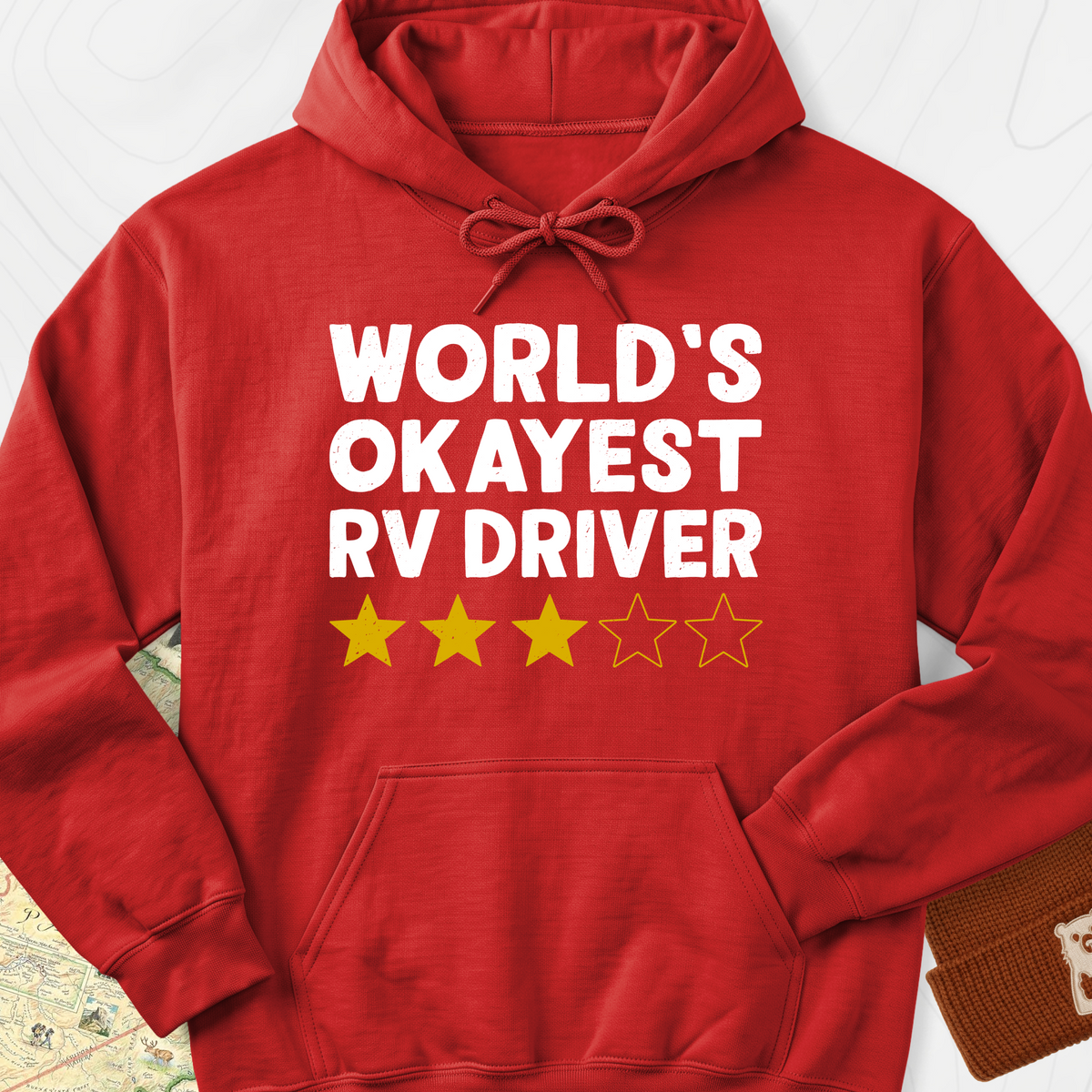 World’s Okayest RV Driver Hoodie - Red