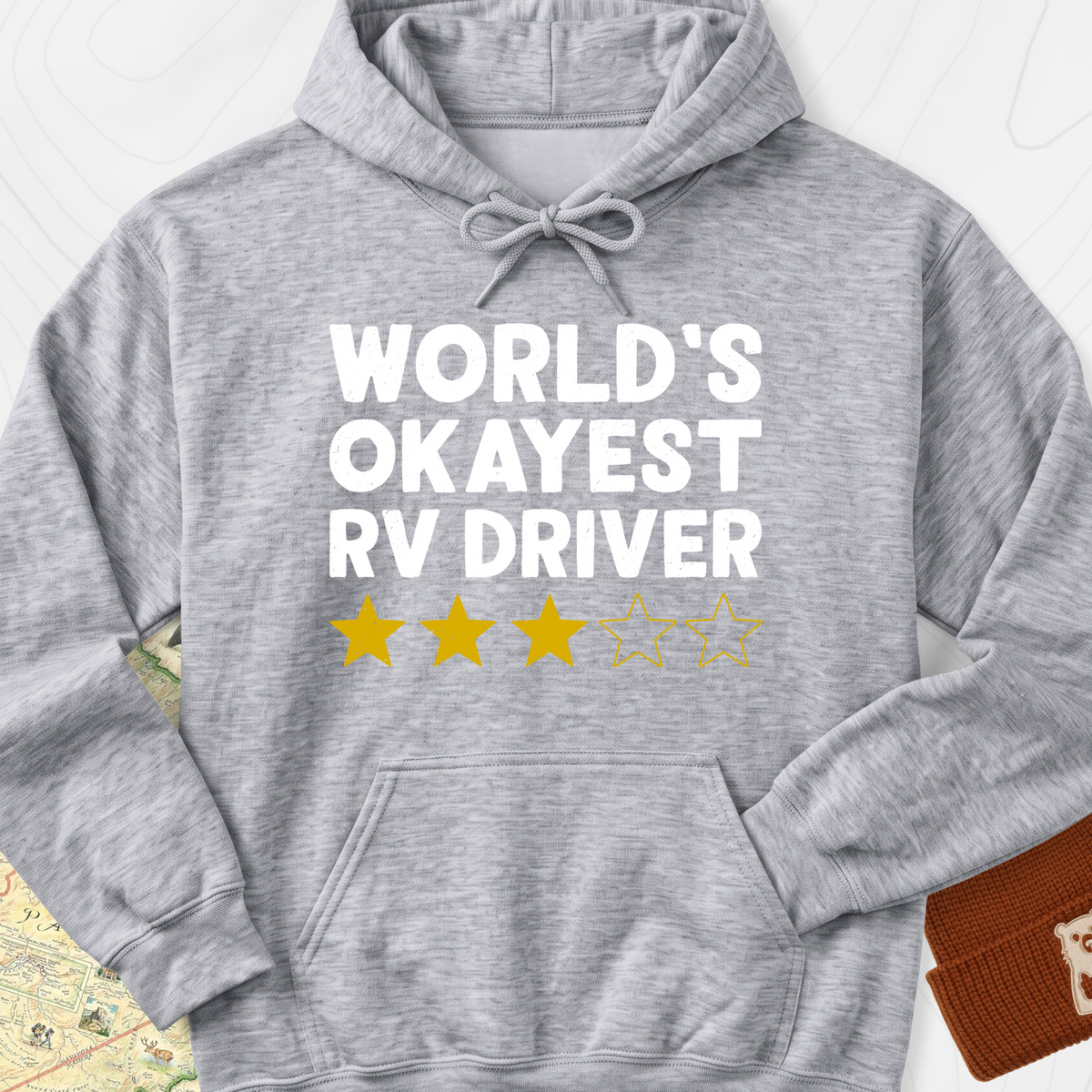 World’s Okayest RV Driver Hoodie - Sport Grey
