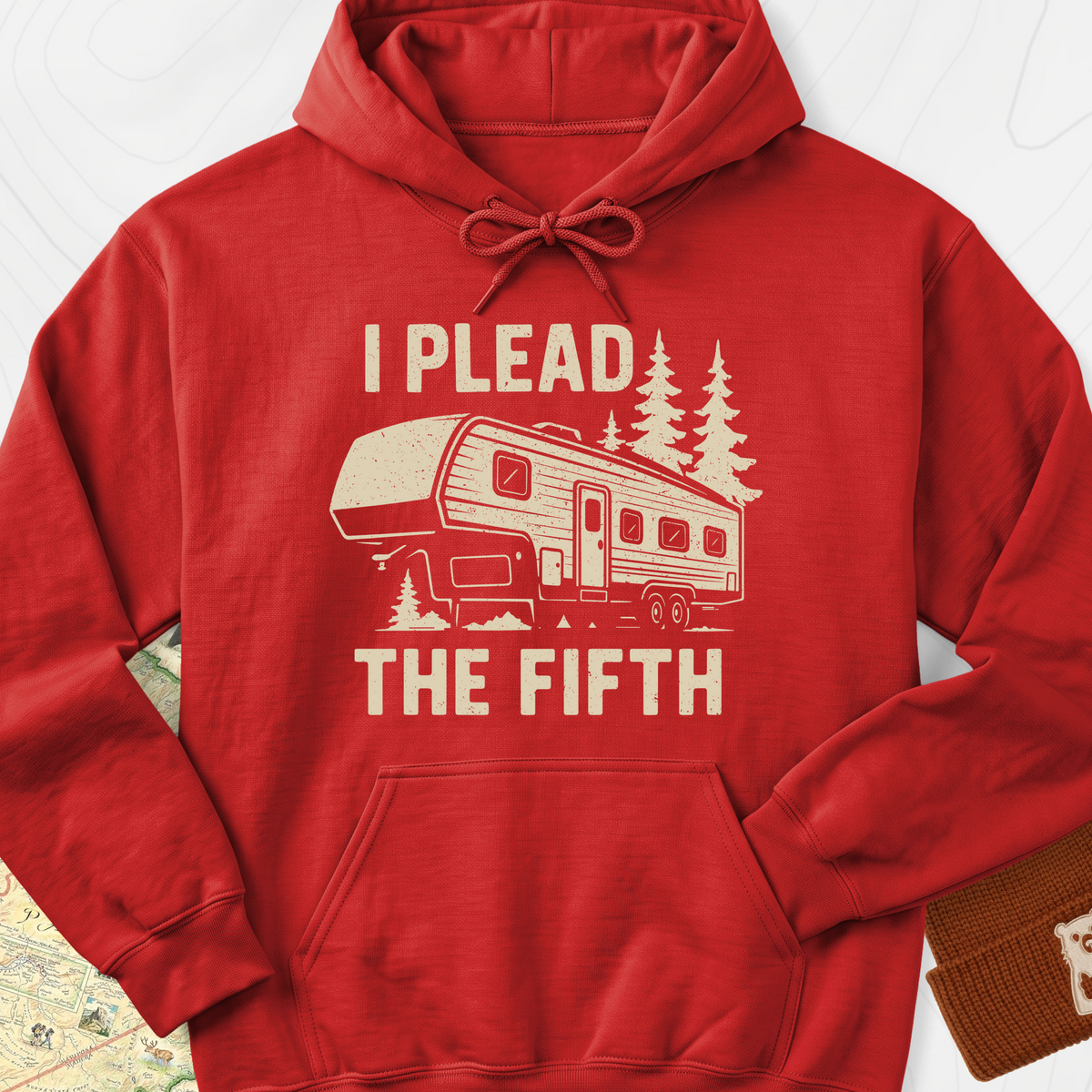 I Plead the Fifth Hoodie - Red