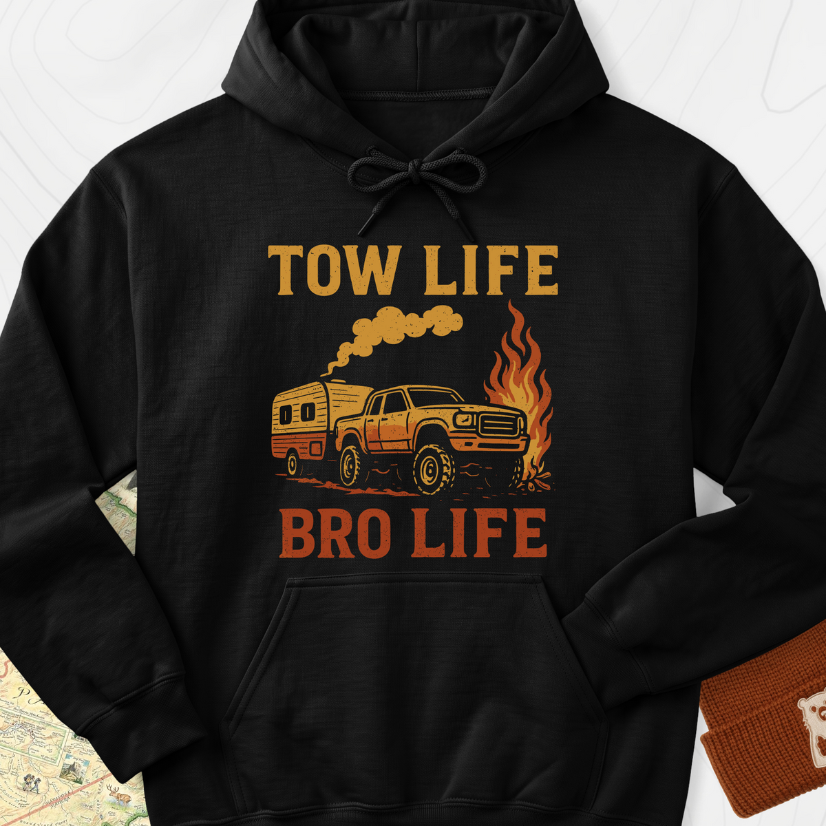 Tow Life, Bro Life Hoodie - Black