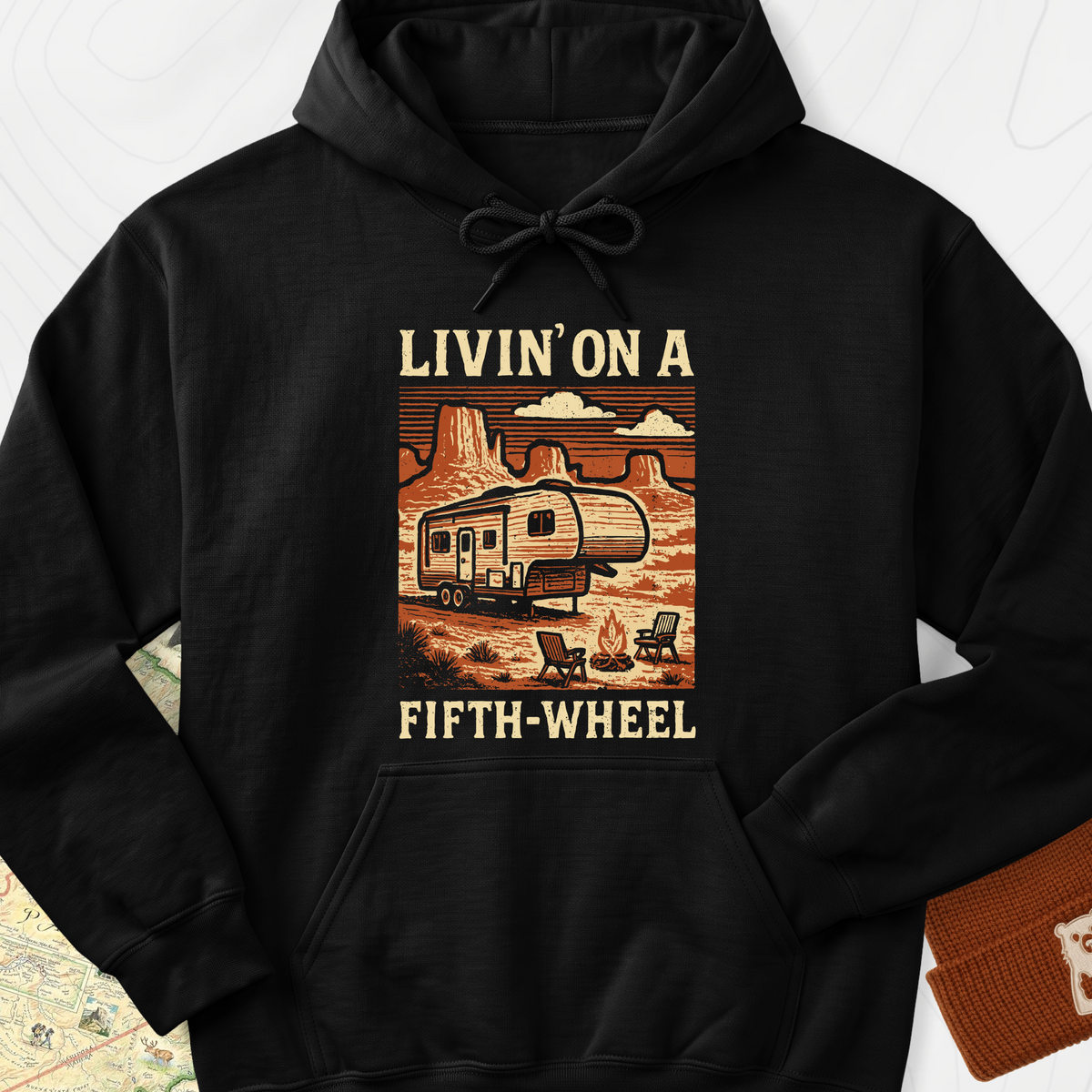 Livin’ on a Fifth-Wheel Hoodie - Black
