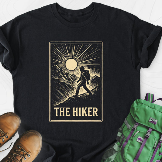 The Hiker Black front print lightweight T-shirt