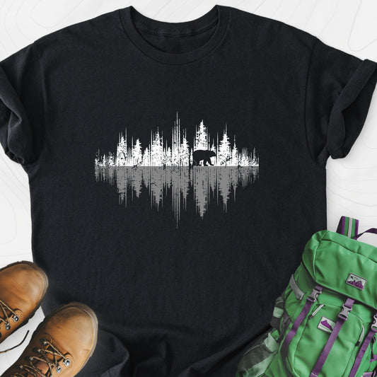 The Perfect Reflection Black front print lightweight T-shirt