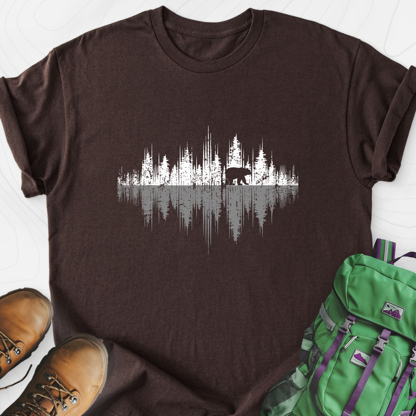 The Perfect Reflection Dark Chocolate front print lightweight T-shirt
