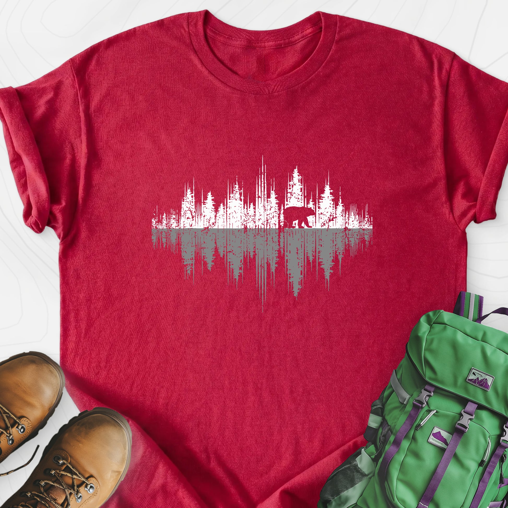 The Perfect Reflection Heather Red front print lightweight T-shirt