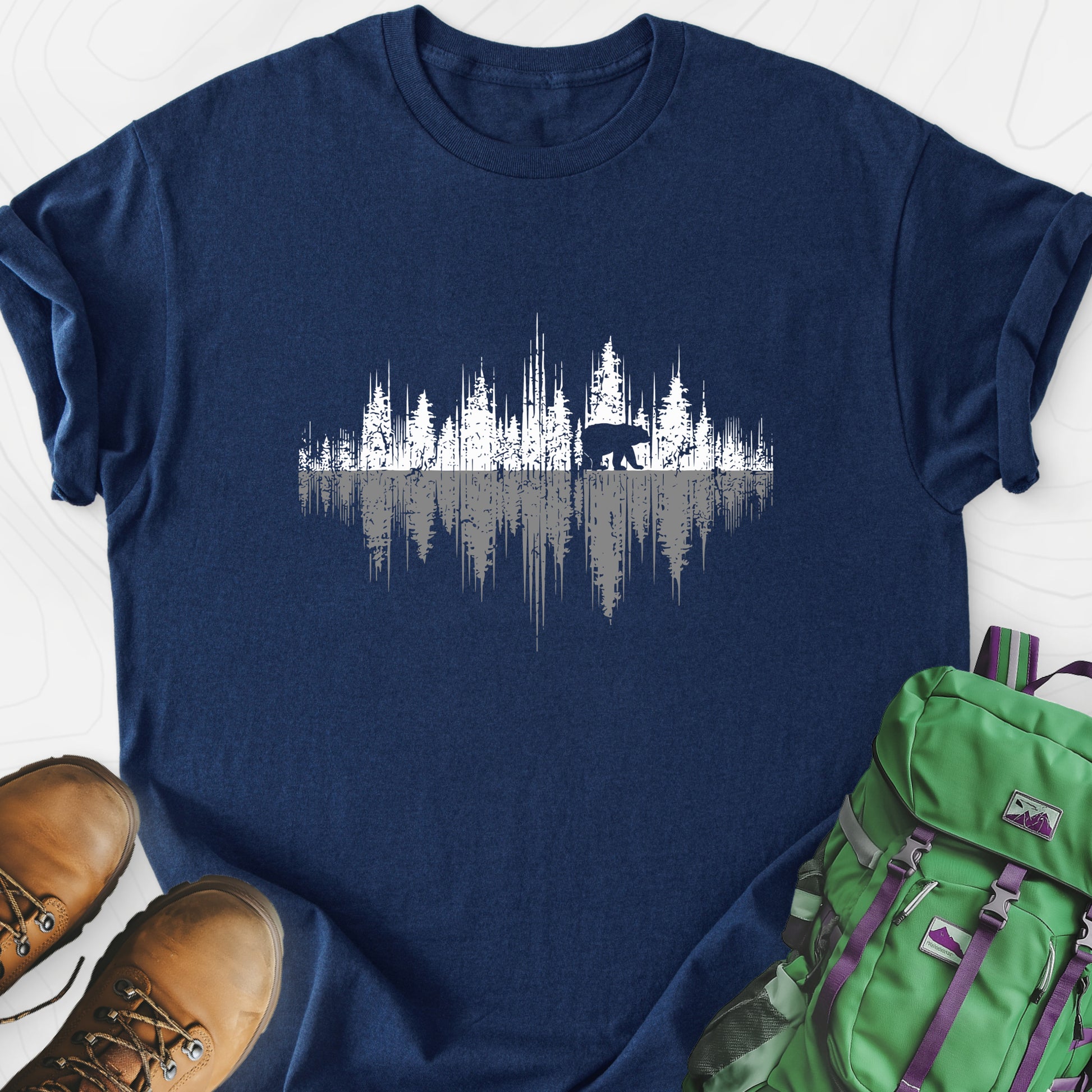 The Perfect Reflection Navy front print lightweight T-shirt
