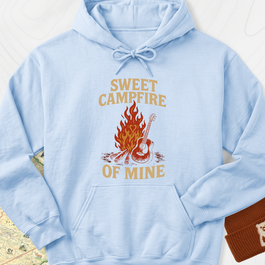Sweet Campfire of Mine Hoodie - Light Blue