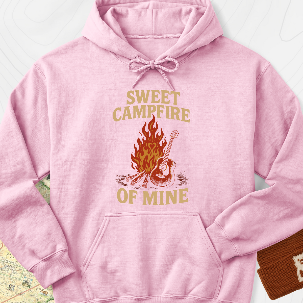 Sweet Campfire of Mine Hoodie - Light Pink