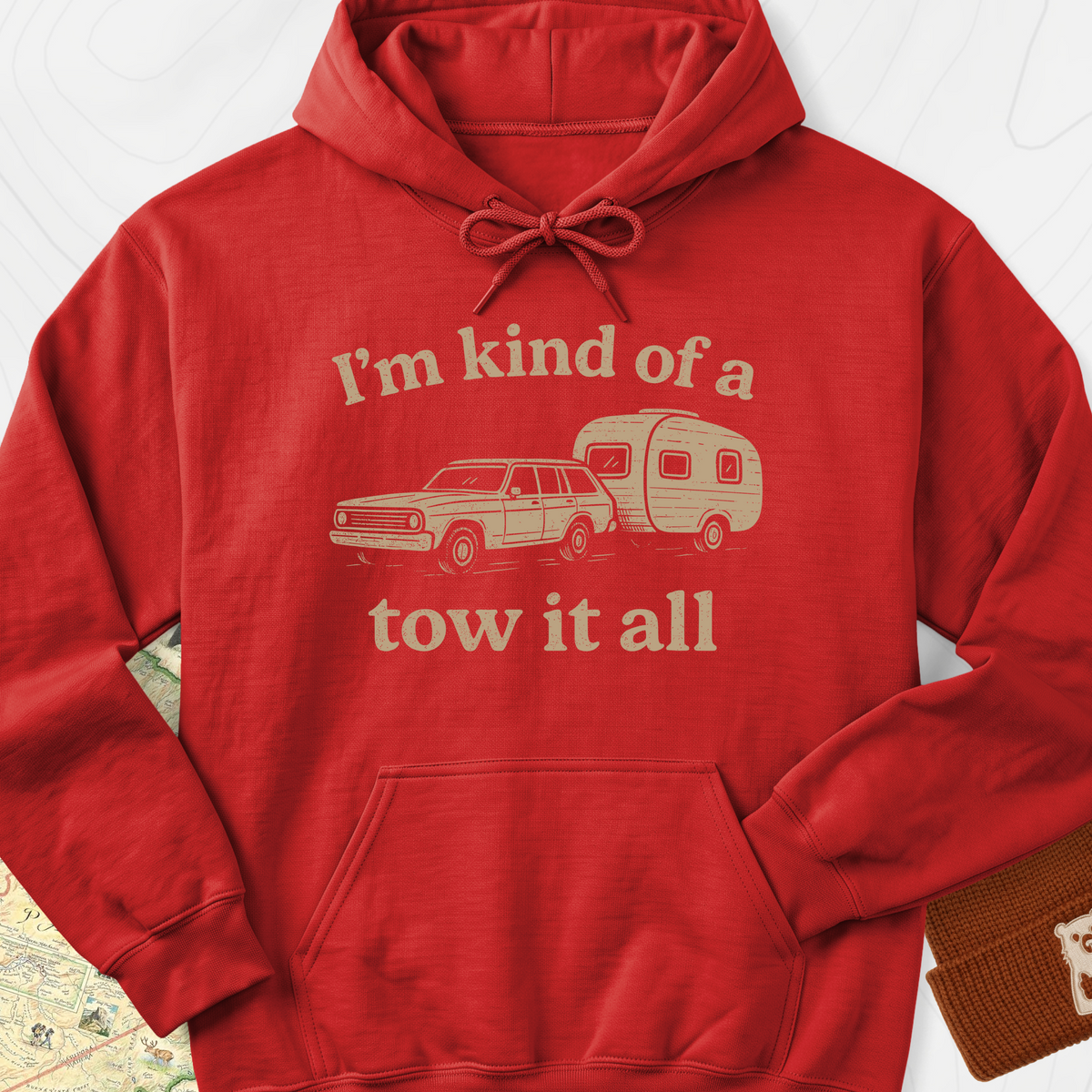I'm Kind of a Tow It All Hoodie - Red
