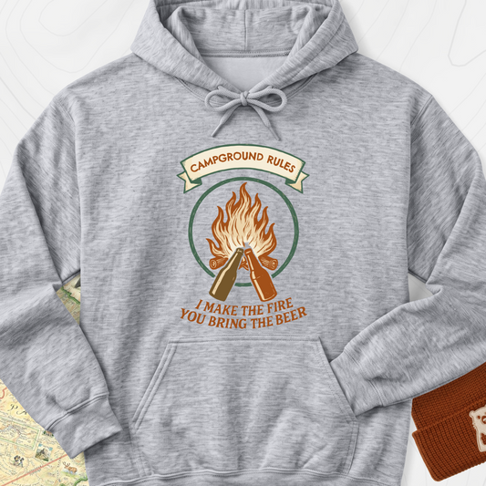 Campground Rules Hoodie - Sport Grey