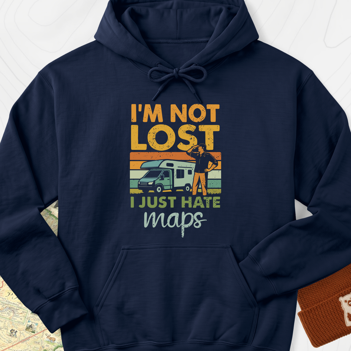 I’m Not Lost Hoodie - Navy