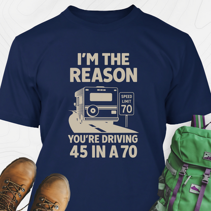 Driving 45 in a 70 T-Shirt