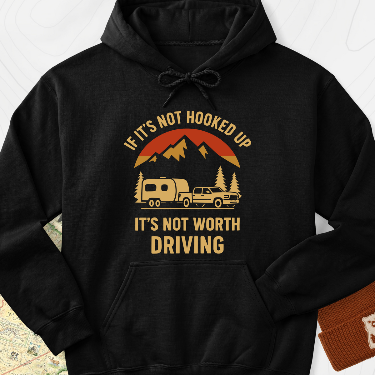 If It’s Not Hooked Up Hoodie - Black