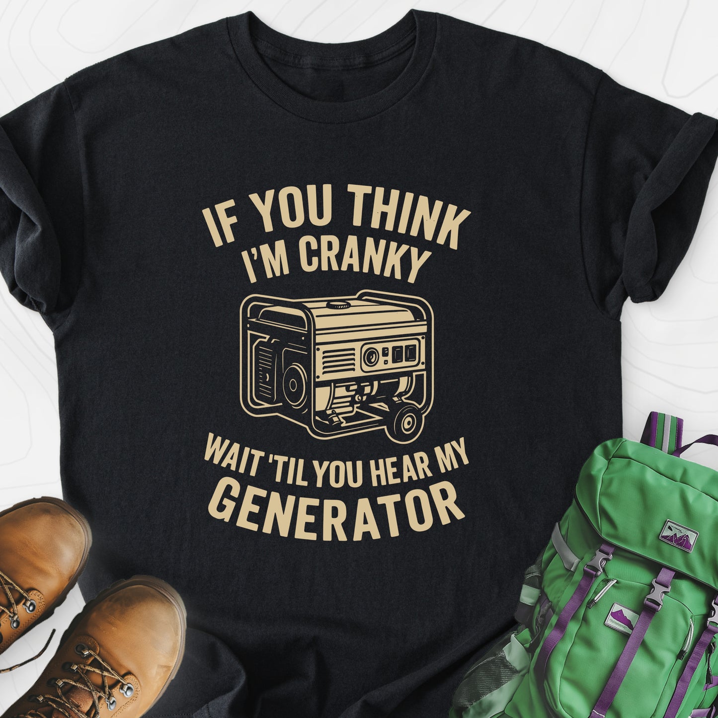 If You Think I’m Cranky Black front print lightweight T-shirt